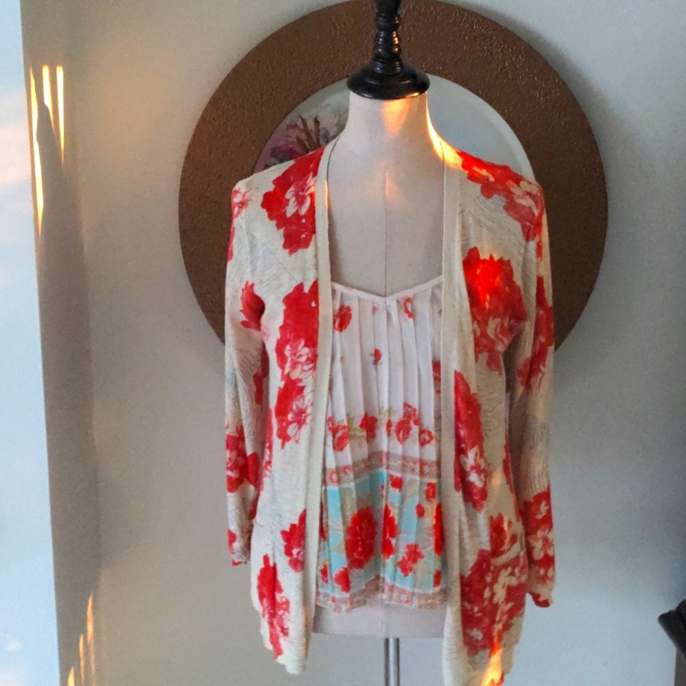 Anthropologie Cardigan with shell